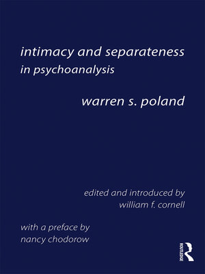 cover image of Intimacy and Separateness in Psychoanalysis